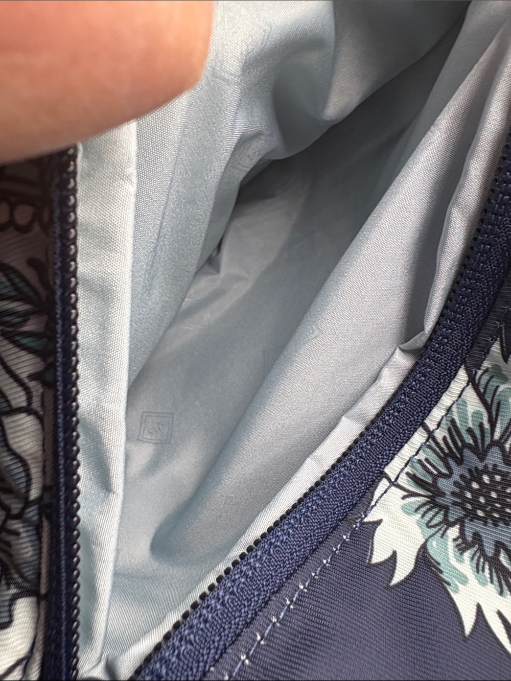 Vera Bradley Midtown Convertable Navy Teal Floral Paisley Backpack - Picture 5 of 5